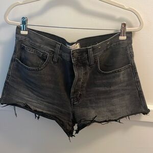 Madewell black denim shorts size 27